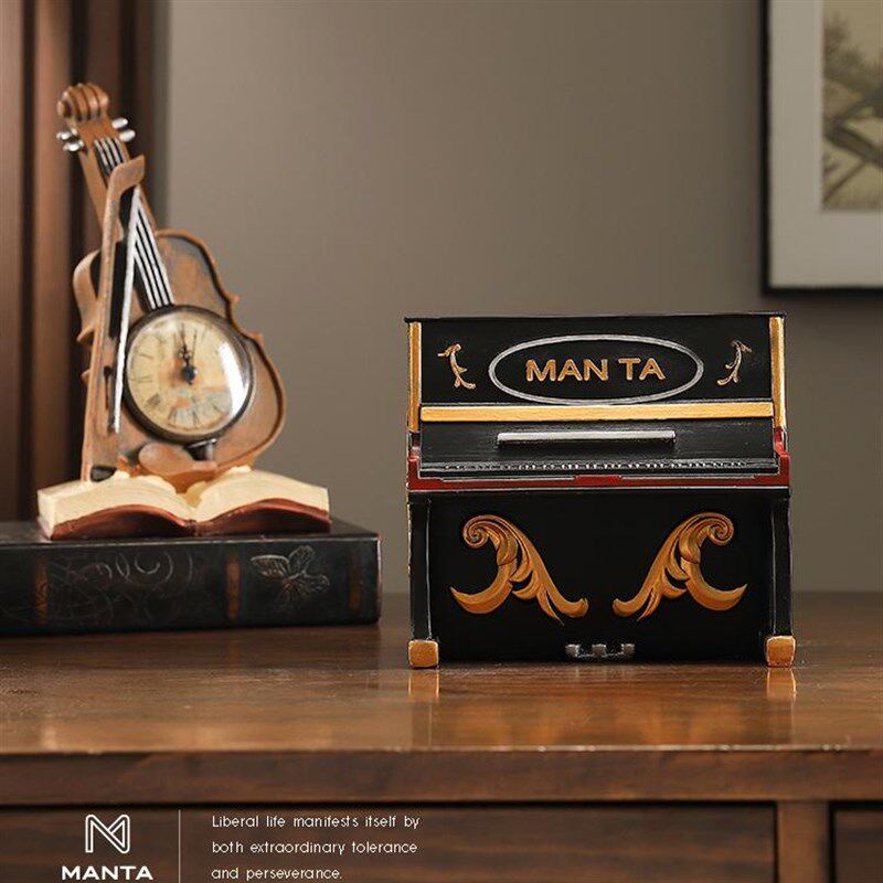 速发复古怀旧间艺品工厅房客书柜钢琴小摆件酒柜装饰品办公室家居