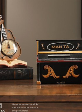 速发复古怀旧间艺品工厅房客书柜钢琴小摆件酒柜装饰品办公室家居