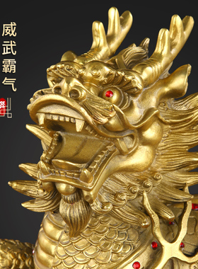 速发纯铜大号火麒麟铜麒麟摆件一对家用店铺客厅办公室家居工艺装