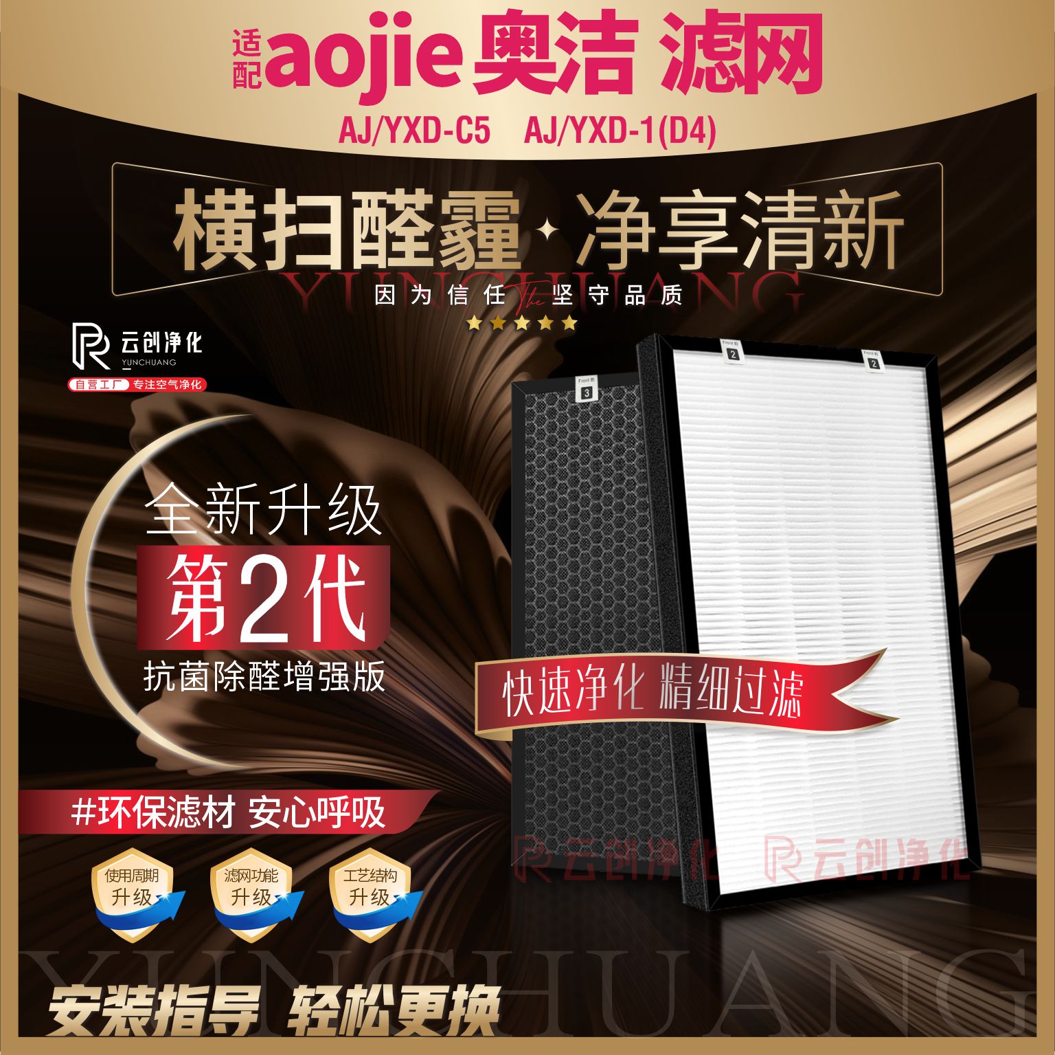 aojie奥洁净化器滤网AJ/YXD-C5