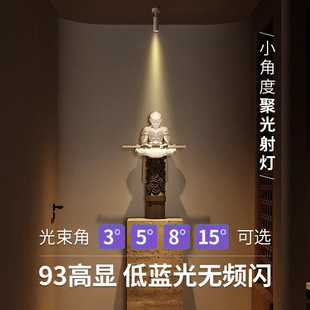 明装led迷你聚光灯展台小射灯客厅吸顶背景墙照画可调节博物馆灯