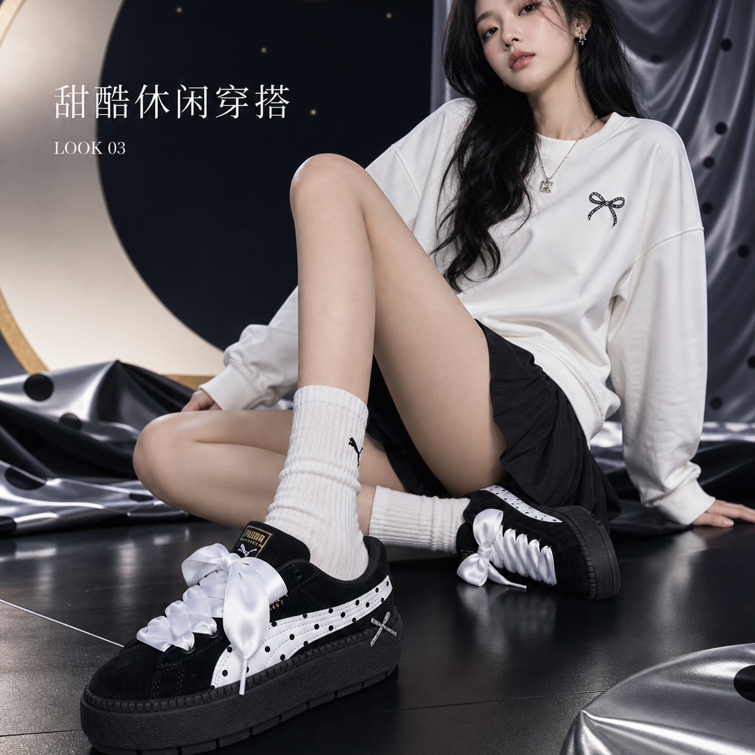 彪马PUMAPlatformTrace板鞋女
