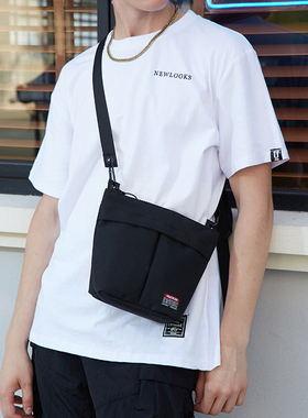 Mackar91902#黑格子斜挎包