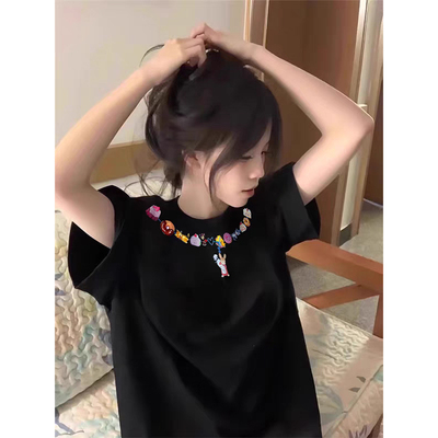 2025新款高街上衣服大码T恤学生