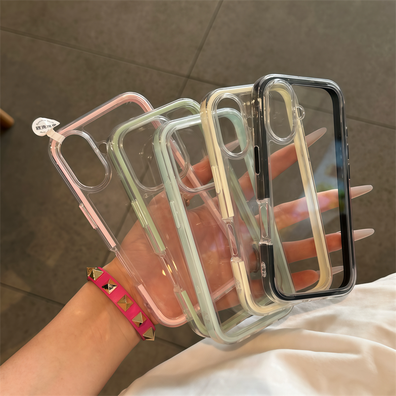 高颜值透色适用苹果15promax手机壳iPhone16新款13炫彩三合一12华为P70荣耀400vivoS30小米14pro红米K80oppo