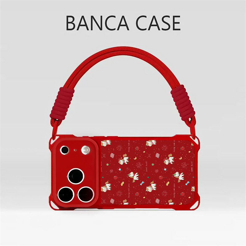 新年小马卡通适用苹果17promax手机壳iPhone16/15新款华为mate60pro四角防摔pura70挂绳Reno13小米14vivos50