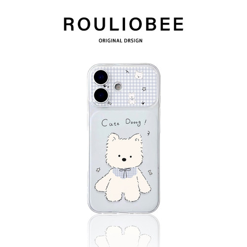 可爱西高地小狗适用苹果17手机壳iPhone16/15/14promax新款vivo华为pura90透明x300秒变17大视窗reno15小米17