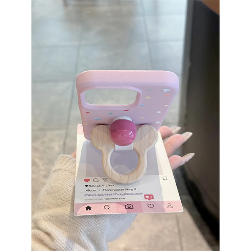 全机型波点立体指环扣米奇手机壳