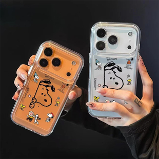 探头史努比适用iphone17promax手机壳苹果16/15/13/12新款11华为mate70创意vivos30小米14oppo红米K80荣耀400