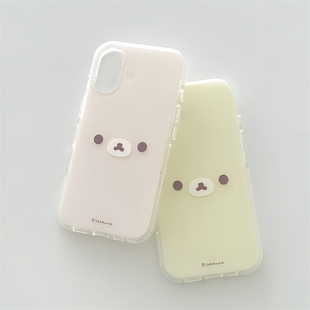 日韩ins风可爱轻松熊适用苹果17promax手机壳iPhone16新款15双层壳13华为P70荣耀400vivo小米14红米K80oppo