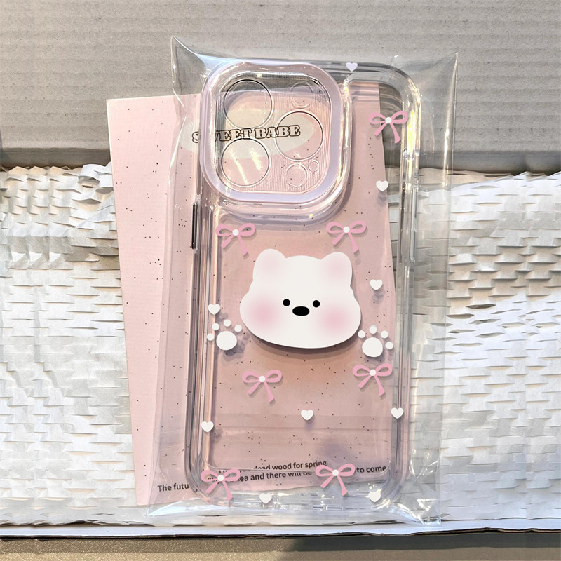 可爱腮红西高地小狗适用苹果13手机壳iphone14/15红米k