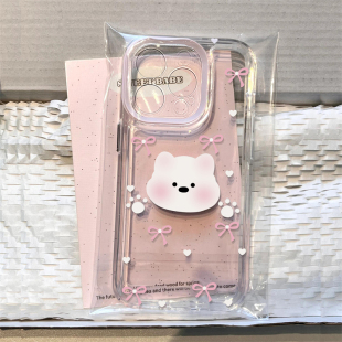 可爱腮红西高地小狗适用苹果13手机壳iphone14/15红米k70华为p60透明nova8荣耀90女vivox70oppoa93小米保护套