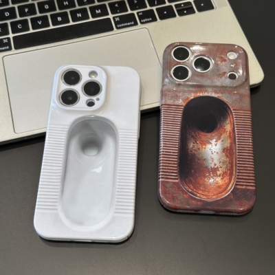 蹲便器手机壳苹果17Promax小米15随身趣味iPhone16pro华为vivo搞怪抽象恶搞OPPO蹲便厕所马桶14移动公厕p适配