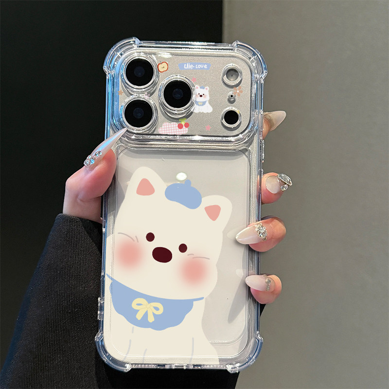 帽子西高地适用iphone18promax手机壳苹果17/16/15新款14创意13华为mate80气囊防摔pura90卡通vivos60小米17