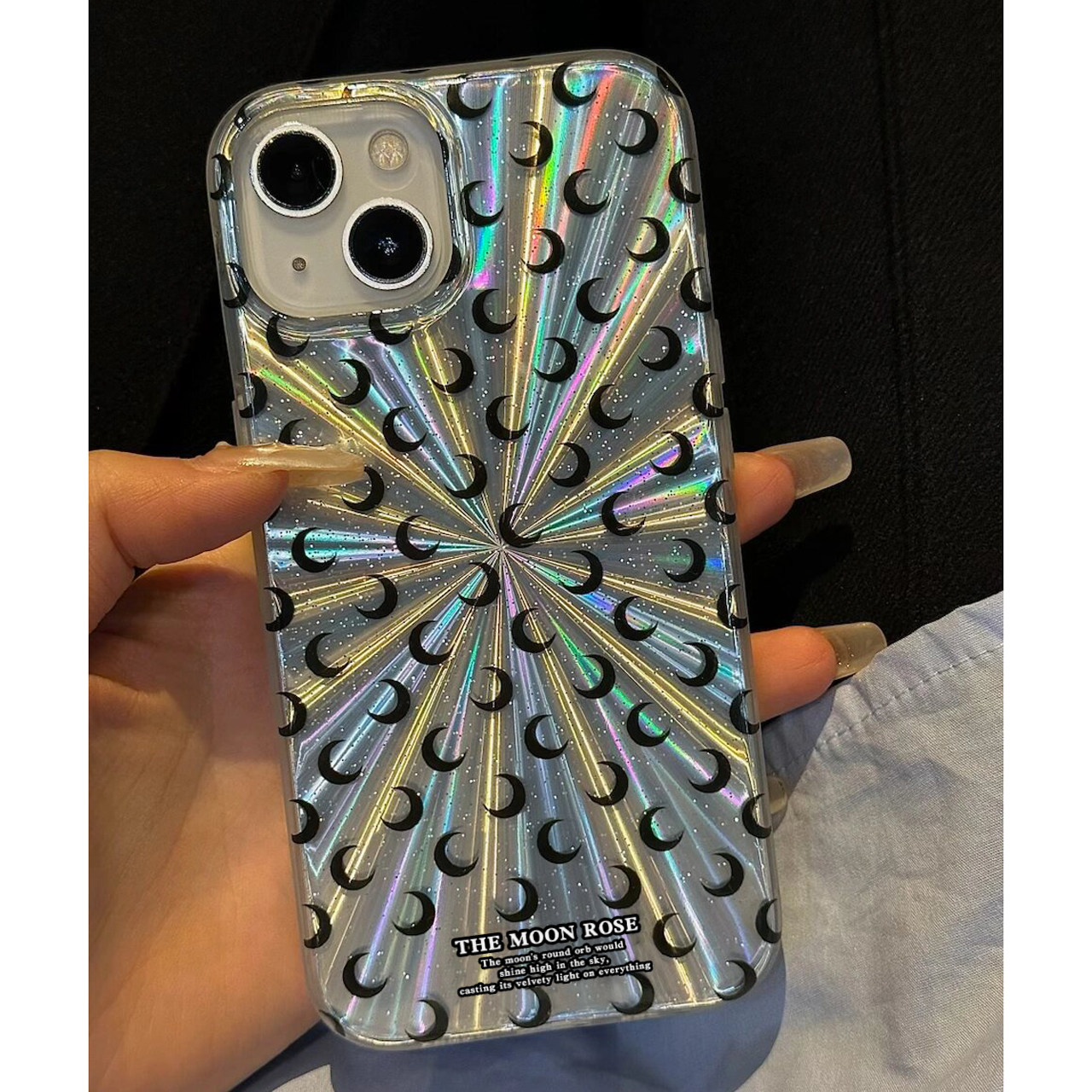 高颜值ins极光月亮适用苹果15promax手机壳新款iphone14高级感13pro创意12小众11女8plus全包xs软xr保护套max