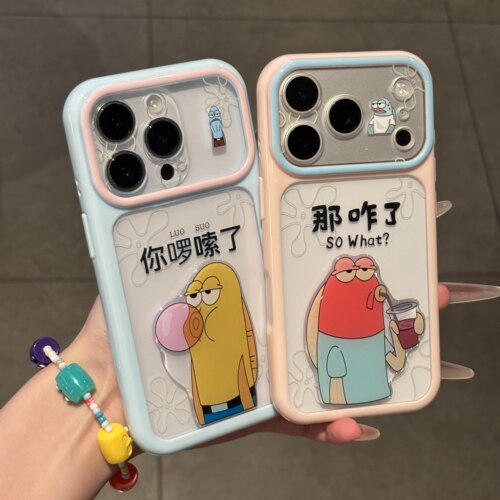 可乐居民鱼适用苹果16PROMAX手机壳秒变17撞色视窗华为PURA90可爱NOVA15情侣MATE60超火VVIOX300搞怪RENO16潮