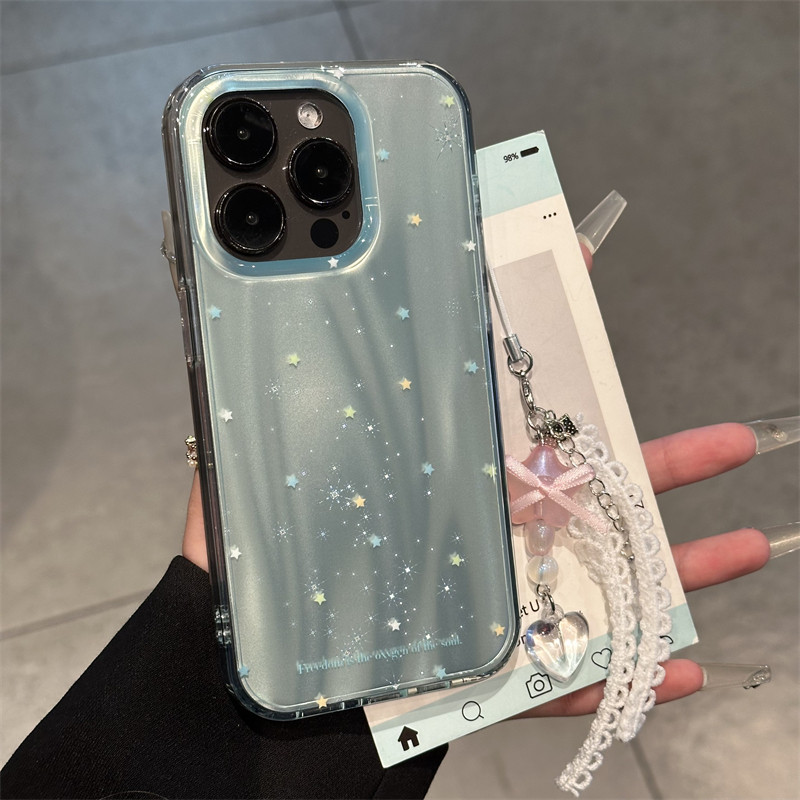 全机型夏日薄荷绿闪星双层手机壳