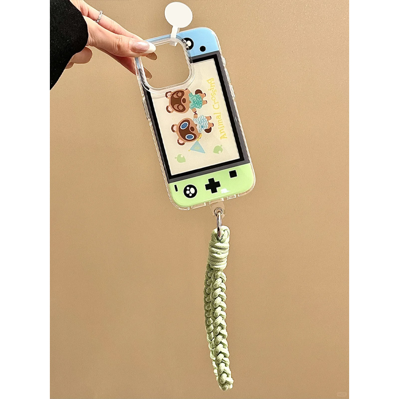 卡通创意动物森友会游戏机适用苹果16promax手机壳iPhone15蛇年新款14pm带挂绳13网红16pro超火15pro女16全包