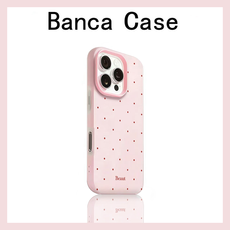 红色波点适用苹果17promax手机壳iPhone16果冻二合一15简约马卡龙14保护套13/12肤感磨砂防摔air男女款xsmax