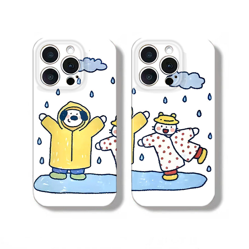 情侣雨衣猫狗适用苹果17promax手机壳iPhone16/15/14新款13菲林壳12华为P70荣耀400vivoS50小米17红米K80oppo