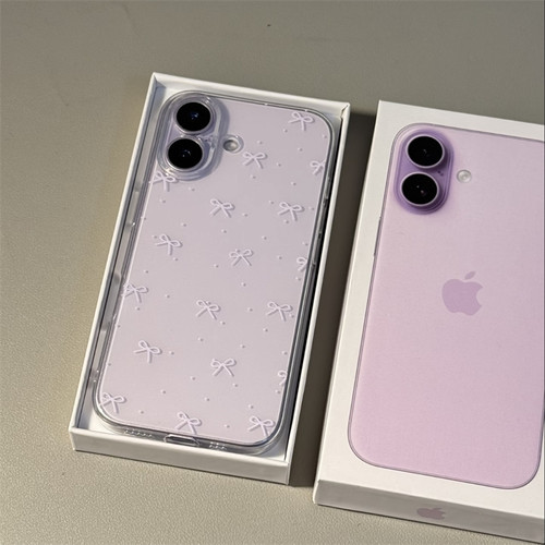 甜美紫色蝴蝶结适用iphone17promax手机壳苹果16/15新款13华为mate70创意vivos30小米14oppo红米K80荣耀400套