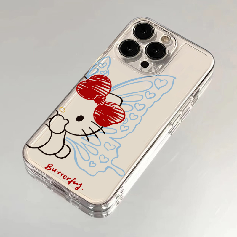 全机型可爱蝴蝶仙子kitty手机壳