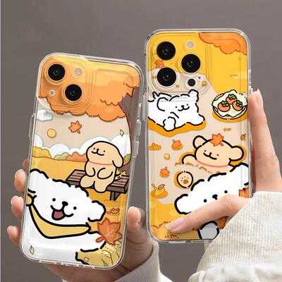 全机型硅胶软壳线条小狗小众高级