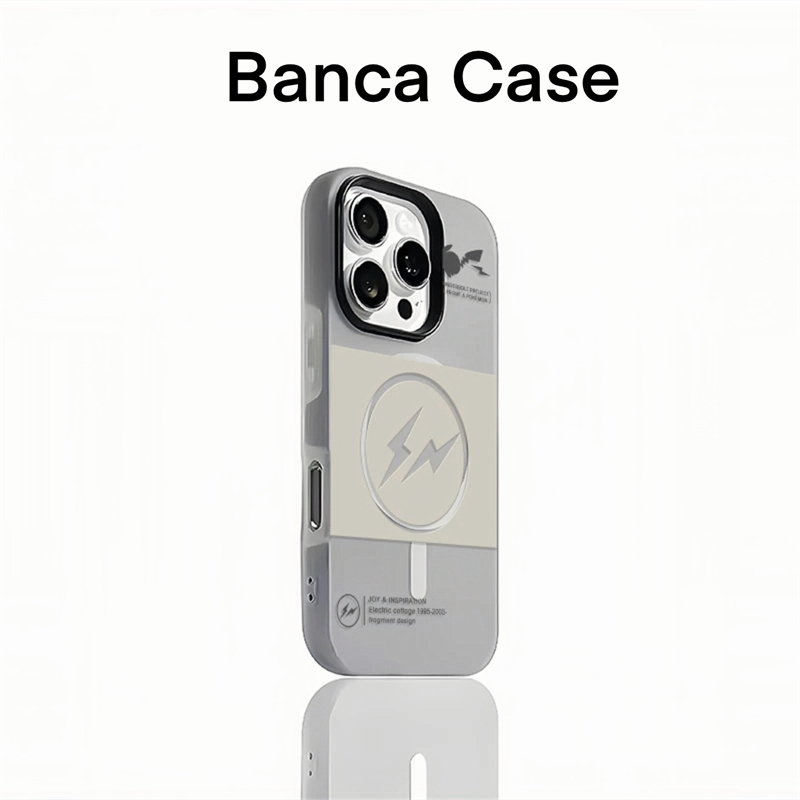 苹果磨砂磁吸闪电皮卡果冻二合一