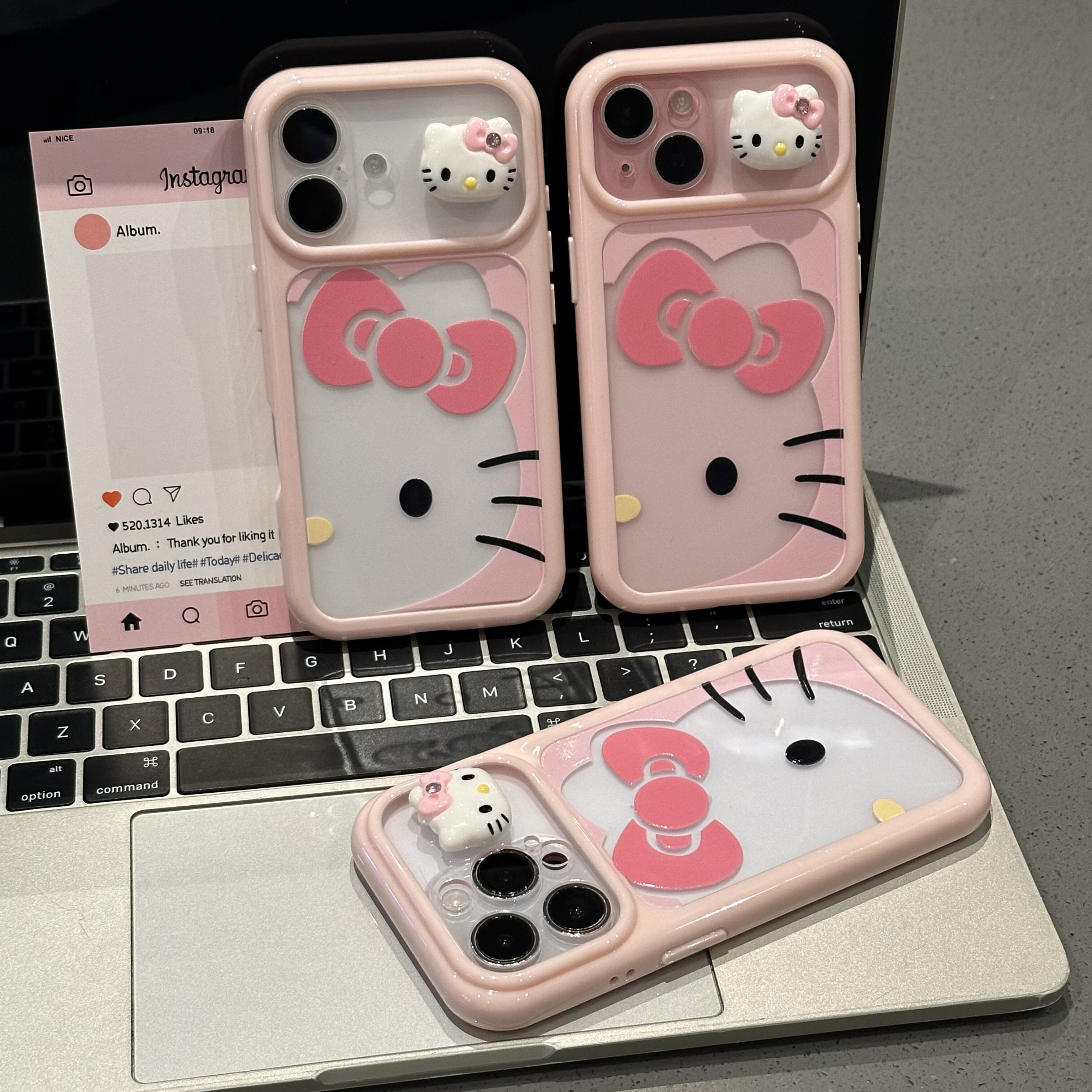 粉色大脸蛋猫咪秒变17适用苹果17promax手机壳iPhone16新款15/14创意13华为P70荣耀400vivo小米17红米K80oppo