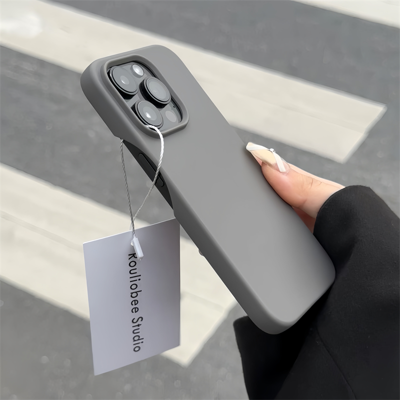 日韩新款半包磨砂防指纹适用苹果14Pro手机壳iPhone13简约创意15Promax小众高级感12pm纯色11防摔硅胶软壳15