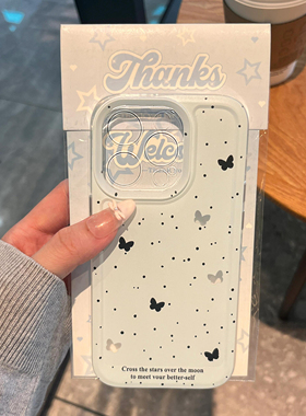 ins波点蝴蝶手机壳适用iphone15promaxXR78苹果1413华为Mate60P5040P30Nova11红米K荣耀9小米一加2防摔保护套