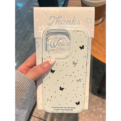 全机型硅胶软壳ins波点蝴蝶日韩