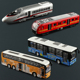 迷你合金公交车巴士高铁和谐号火车地铁公共汽车模型儿童玩具礼物
