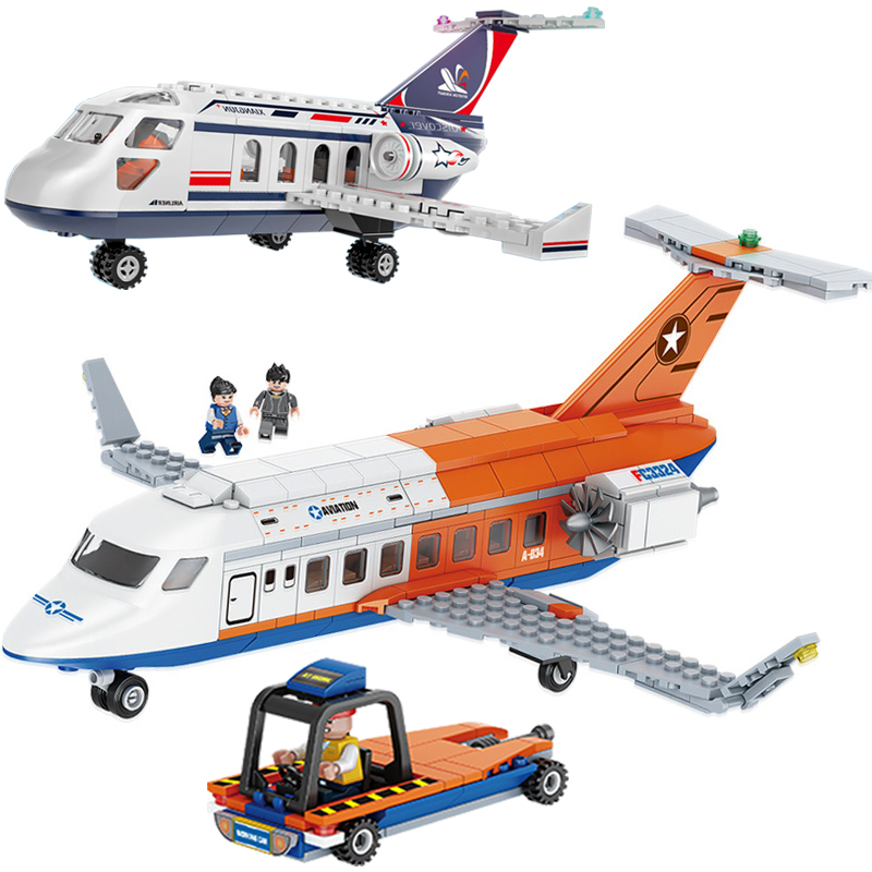 航空中心飞机/客机拼装积木玩具