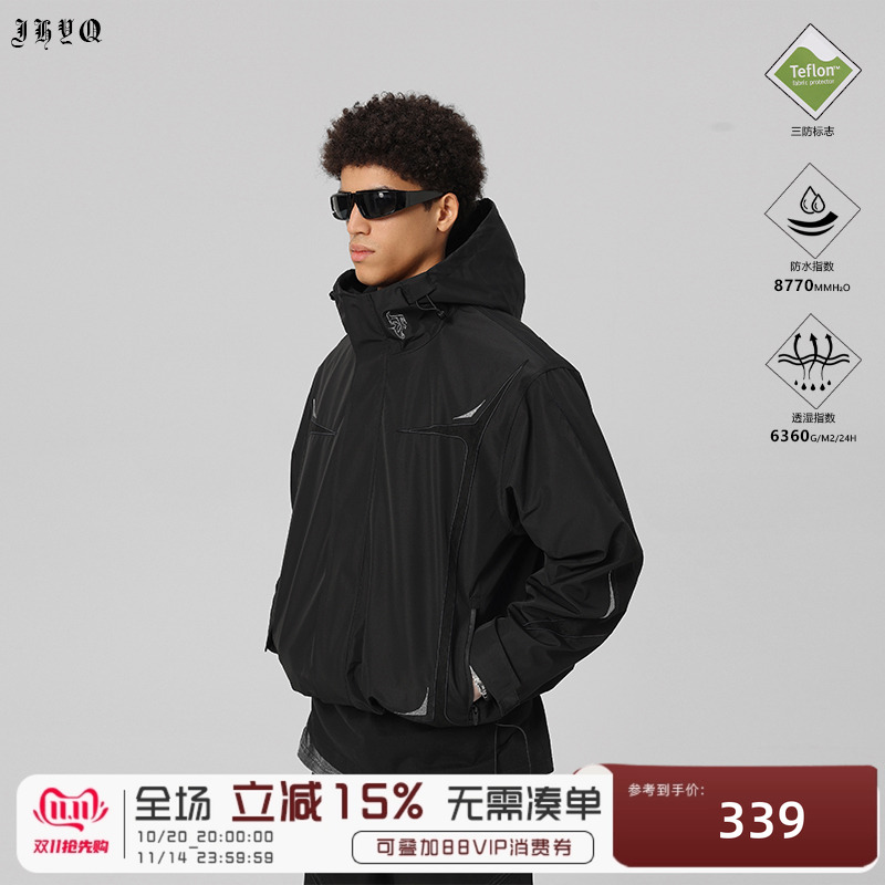 JHYQ连帽防水冲锋夹克廓形外套