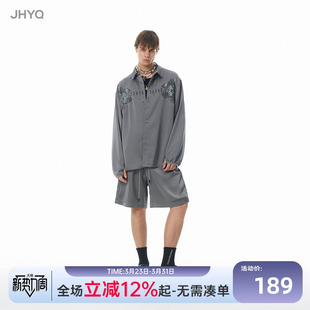 防晒衣服宽松凉感衬衫 时尚 植绒印花和平鸽植绒外套 UPF50 JHYQ夏季