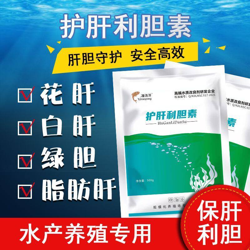 水产养殖护肝利胆素缓解残留抗菌消炎清热解排毒争强体质安全高效
