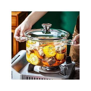 大容量清水打边炉锅汤锅煮锅玻璃锅玻璃火锅高硼硅玻璃锅