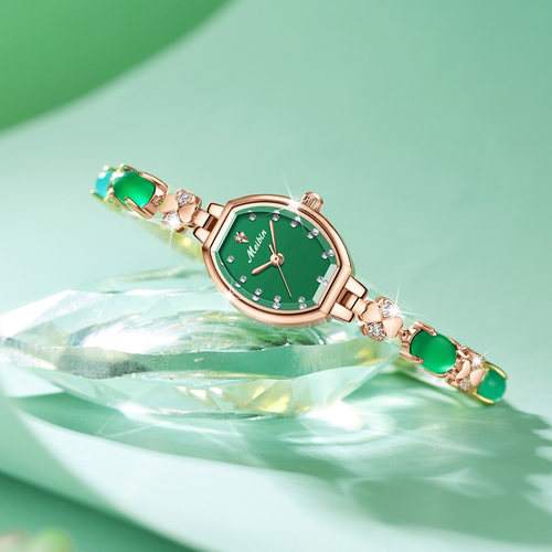 美宾女士腕表玉石手链式防水简约