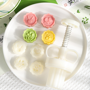 15克迷你绿豆冰糕模具商用30g点心磨具定量调节冰皮月饼郁心兔