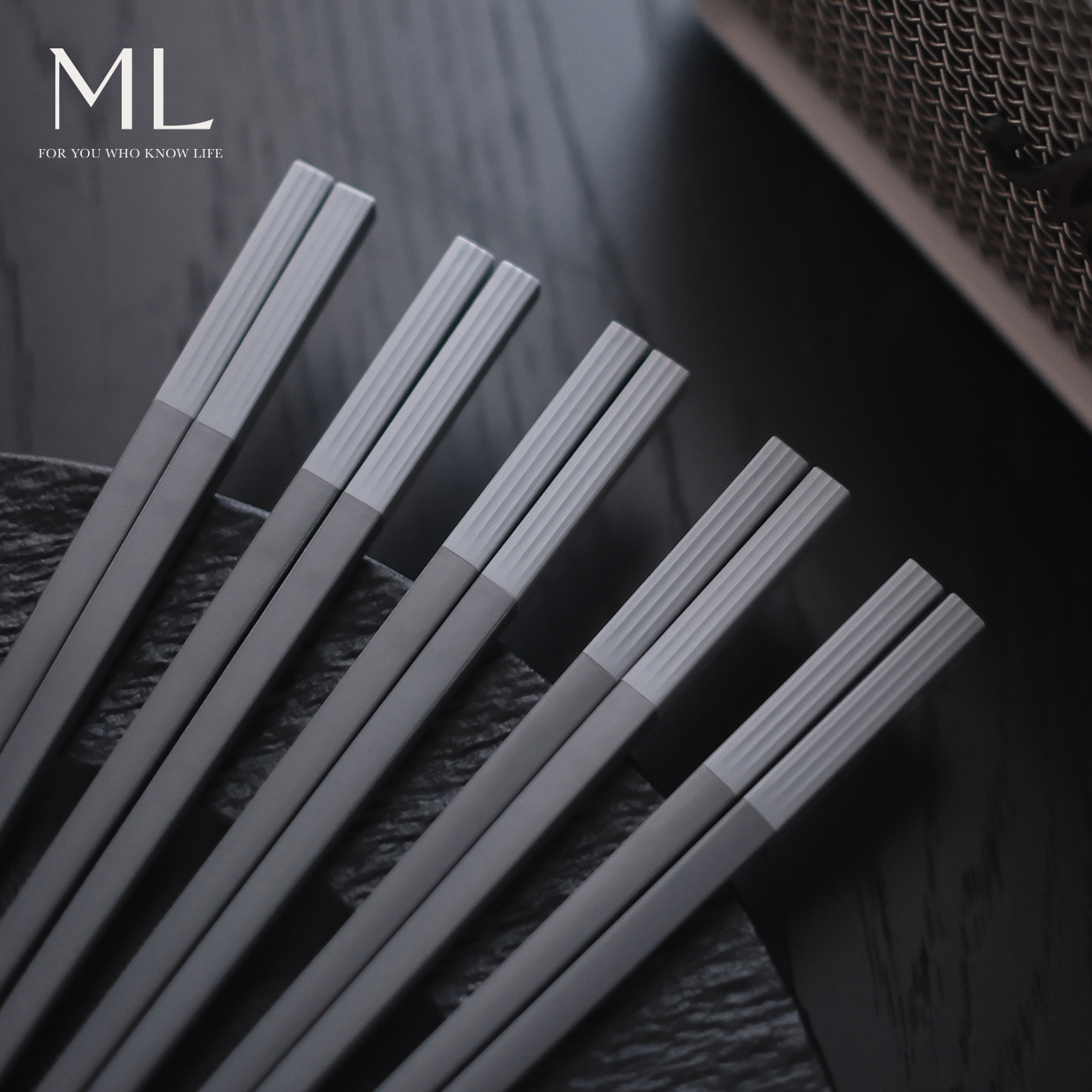 ML 轻奢高级感合金筷子家用家筷子