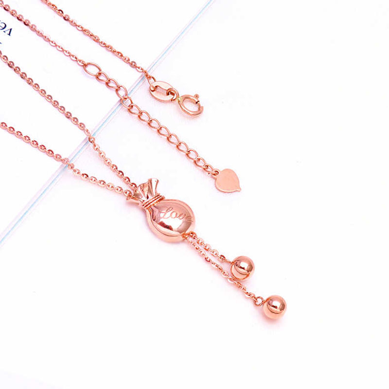 俄罗斯585紫金福袋项链高级感玫瑰金精美套链礼物简约时尚ins女款