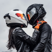 gsb情侣头盔摩托车全盔男冬季 保暖骑行复古机车女内置蓝牙ls2371