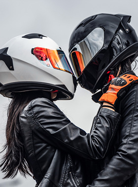 gsb情侣头盔摩托车全盔男冬季保暖骑行复古机车女内置蓝牙ls2371