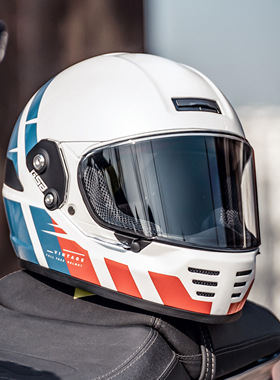 gsb复古头盔摩托车全盔男v73哈雷巡航街车骑行碳纤维机车头盔女3c