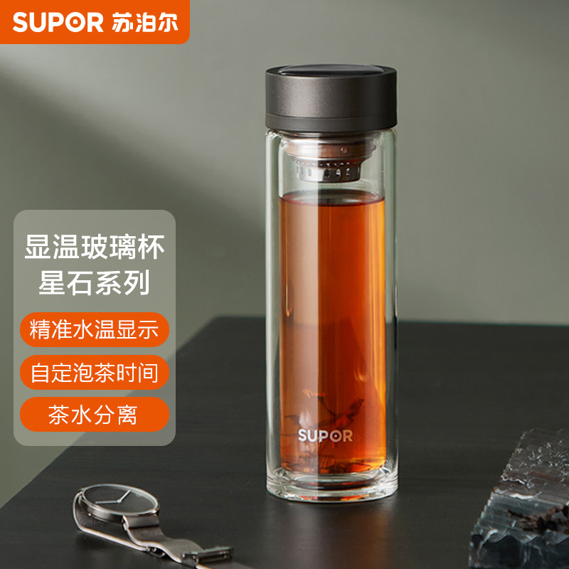 苏泊尔SUPOR双层玻璃智能显温喝泡茶道果汁男女家用KC32GT10怎么看?