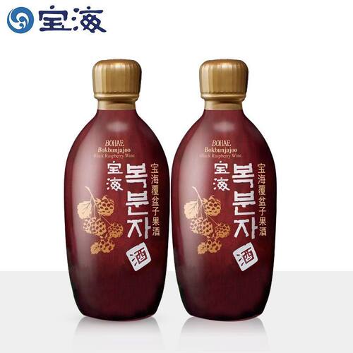 韩国原装进口宝海覆盆子果酒375ml瓶装果酒正宗韩国酒