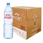 法国Evian依云矿泉水高端天然弱碱性饮用水1.5L 24瓶