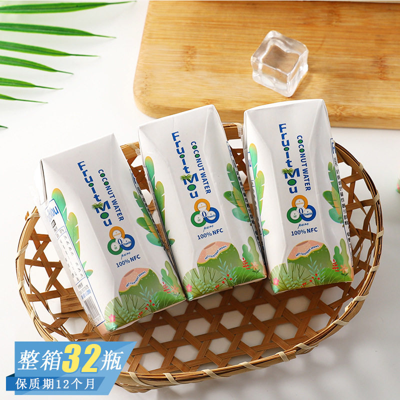 越南进口果乐吩椰子水NFC生榨椰青果汁网红夏日解渴休闲饮品200ml