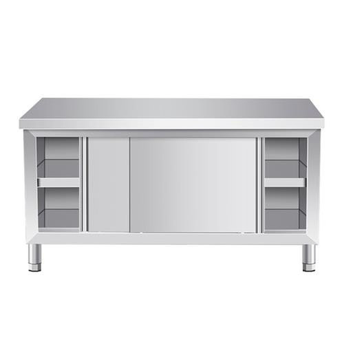 不锈钢拉门工f作台 厨房食堂用工作台 双d通操作台 打荷台